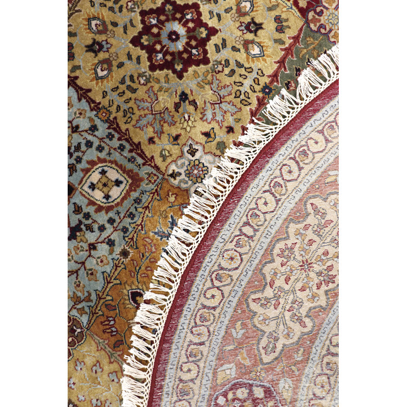 Baku Hand Knotted Wool Oriental Area Rug in Orange/Beige/Brown, Rectangle 3' x 18'