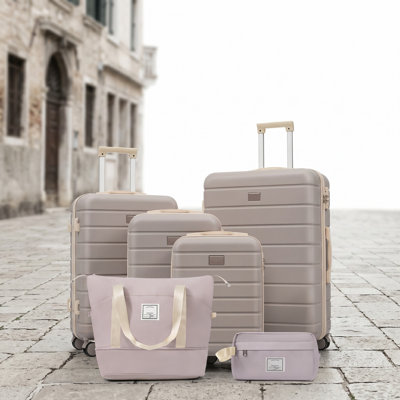Travelpro Max 6 - Piece Luggage Set with Duffel and Toiletry Bag, Rosybrown
