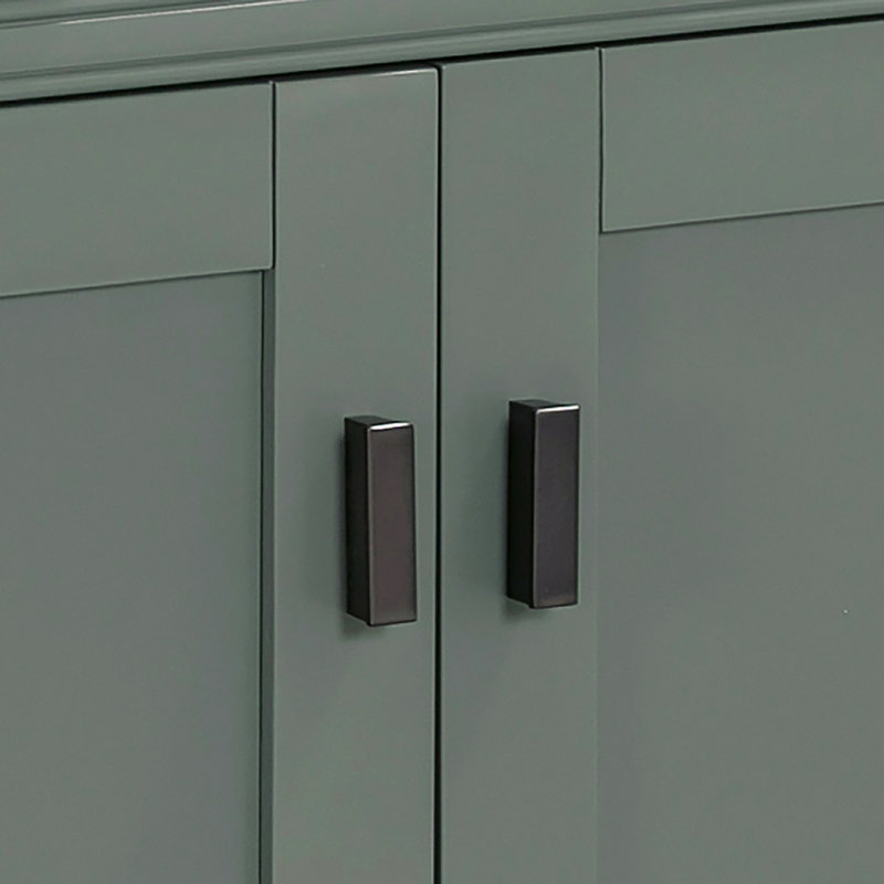 Anglet 48" Single Bathroom Vanity with Top, Carrera White, Smoke Green