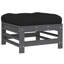  5 Piece Garden Lounge Set with Cushions Grey Solid Wood