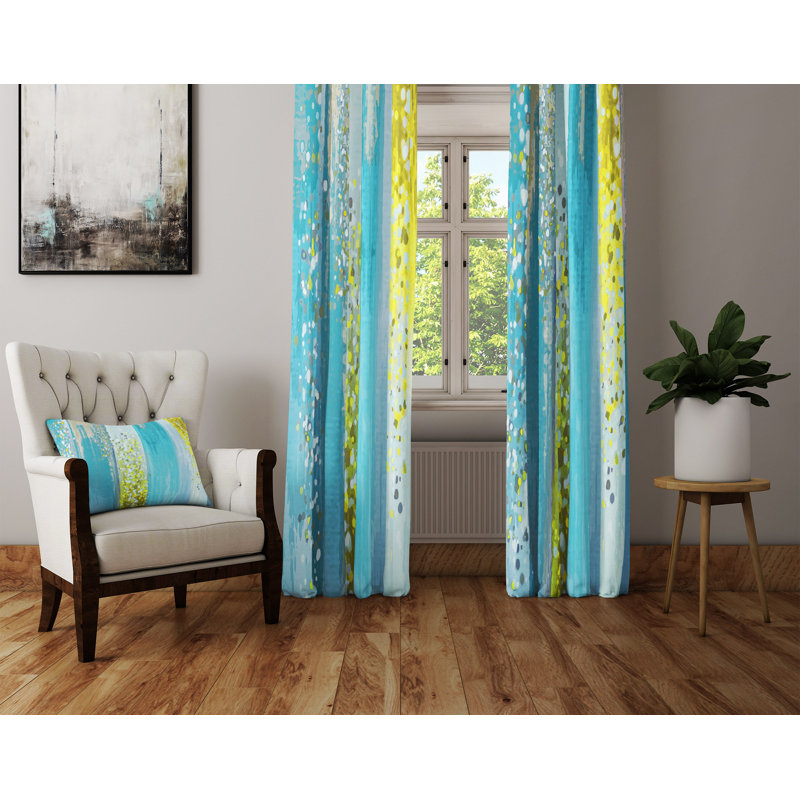 Semi Sheer Curtain Panel Pair, 40" W x 82" L
