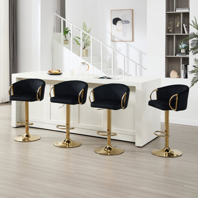 Tabouret tournant à hauteur réglable avec structure en métal