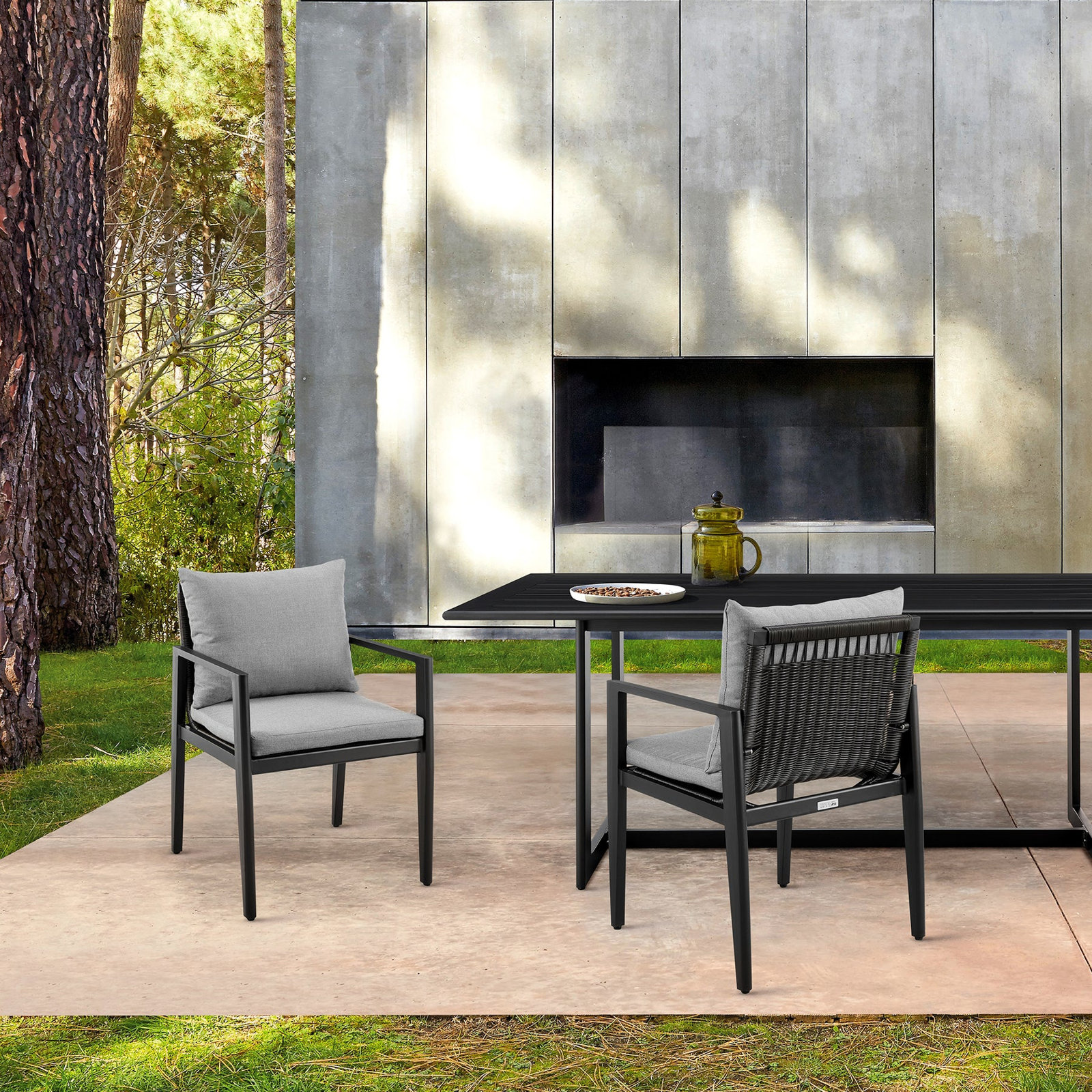 Gerri Premium All-Weather Wicker Outdoor Dining Armchair with Cushion