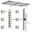 Système de douche thermostatique à pluie et à DEL de 27,5 pouces avec barre coulissante et portatif 2-en-1 Rodeo-97793329