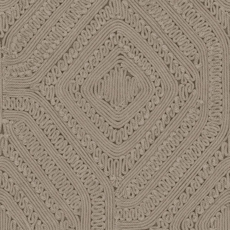 Abigail Ahern Artisan Weave 10m x 52cm Textured Matte Wallpaper Roll, Brown