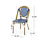 Ensemble de 2 chaises de salle à manger d'extérieur en osier French French-1203480087