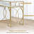 Modern Double Position Modern Nail Desk with Drawer and Shelf 78.7'' Wide, Metal Frame