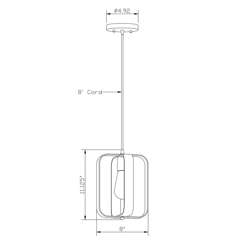 Luminaire suspendu géométrique 1 lumières simple Ketterman, Bronze antique
