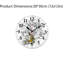 Décoration murale corail monochrome avec horloge ronde 12 po x 12 po, pour décoration de salle de bain