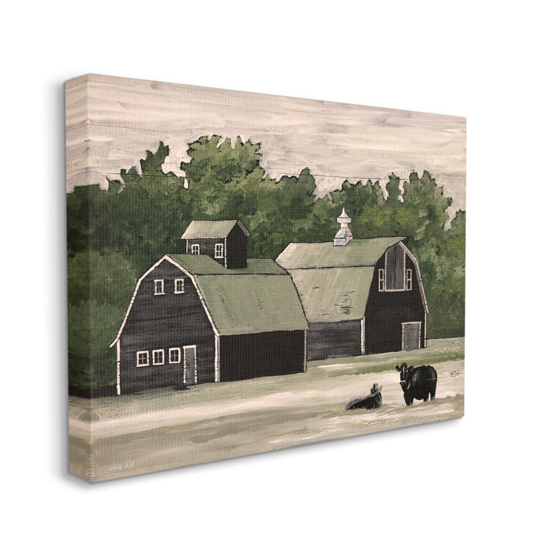 Art mural sur toile Stable Barn Country, H 16 po x l 20 po x P 1,5 po, Toile tendue