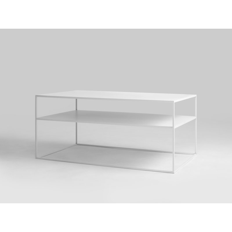 Priya Frame Coffee Table with Storage, Black