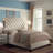 Fabric Upholstered Bed Frame with Adjustable Headboard/Chesterfield-Styled/Wood Slat Support-472233128-472233134