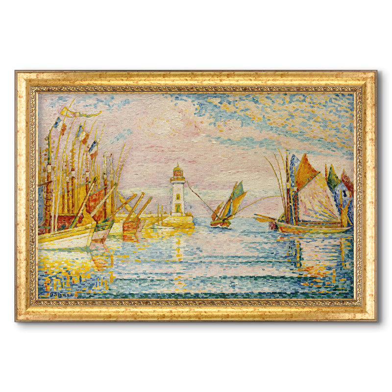 Le phare de Groix, 1925 - Paul Signac - Toile encadrée sur mesure, 28 po x 40 po, Toile avec cadre