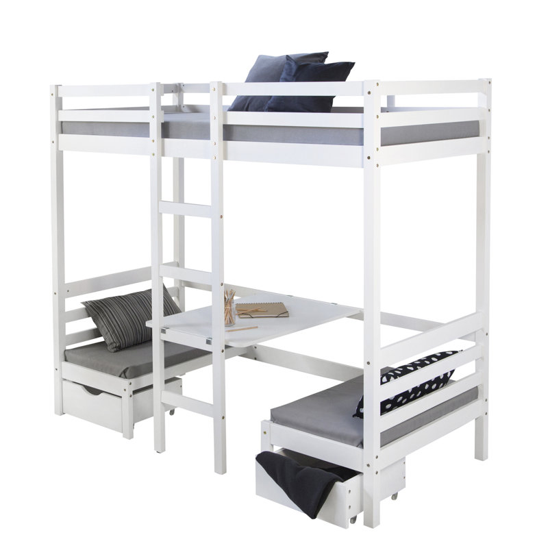 Dilan European Single (90 X 200Cm) Solid Wood Loft Bed by Isabelle & Max