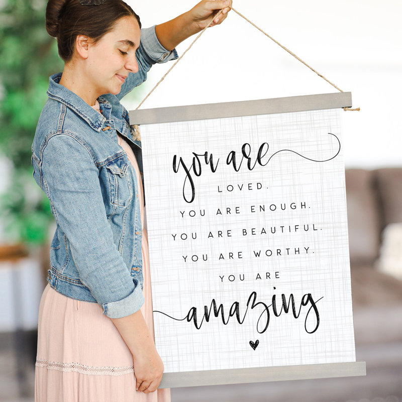 « You Are Amazing », H 38 po x l 22 po