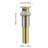 Brushed Gold 4 Inch 2 Handle Centerset Lead-Free Bathroom Faucet, Swivel Spout With Copper Pop Up Drain And 2 Water Supply Lines