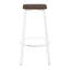 Industrial Bar Stool Set with Built-in Footrest