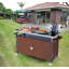 Movable Kitchen Island With Stainless Steel Top And Storage