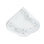 Baignoire tourbillon de coin en acrylique avec drain central L 62 po x l 62 po en blanc
