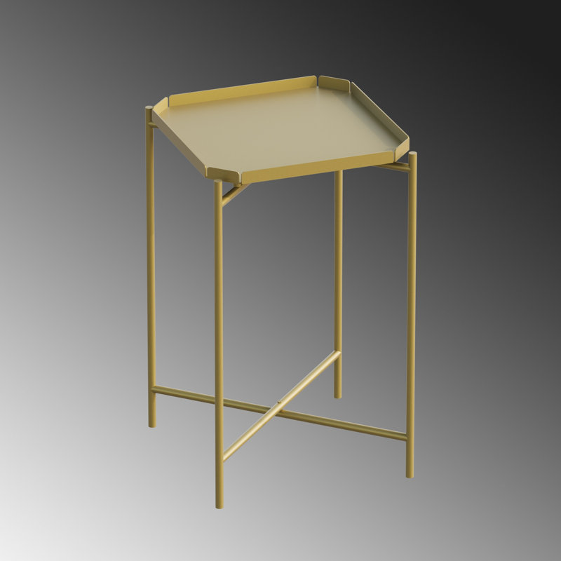 Glorias Coffee Table, 56" H x 46" W x 46" D, Gold