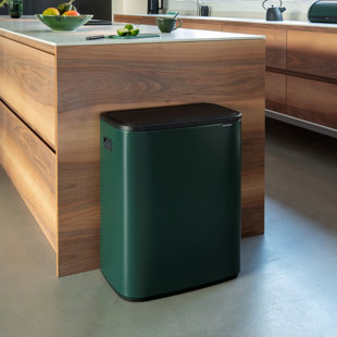 The Rise Double 30 Gal. Wall Mounted Waste Receptacles and Recycle