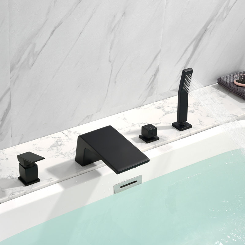 Deck Tub Spout, Matte Black