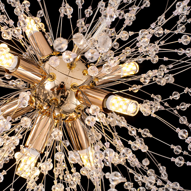 Lustre sphérique en cristal 8 lumières Yavian