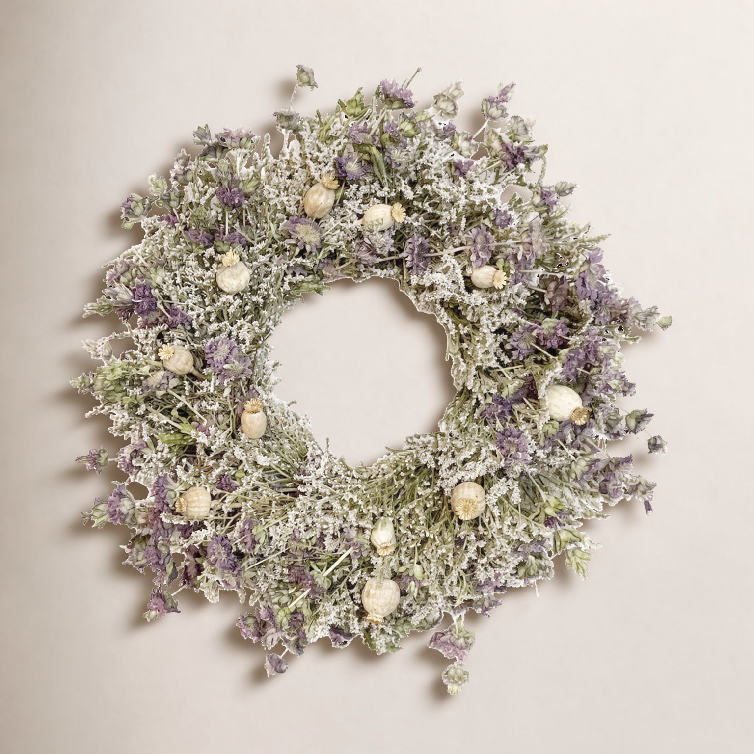 Handcrafted Dried Wreath, 22" H x 22" W x 5" D