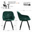 48cm H Tufted Velvet Upholstered Metal Armchair-1667171280