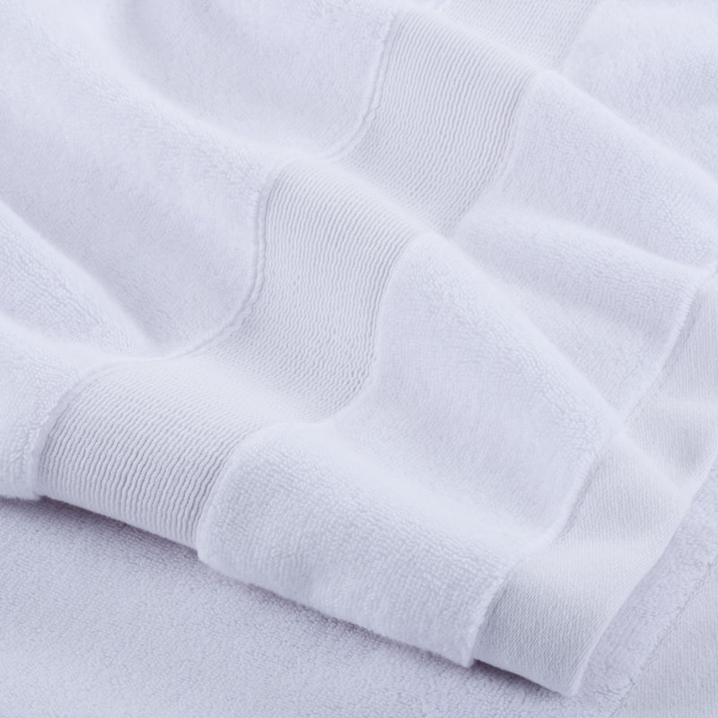 Essuie-mains 100% coton de qualité supérieure, 2 paquets, 700 g / m², ultra doux et absorbant, White, 2 Packed