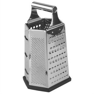 Twine Acacia Wood Handled Cheese Grater, Stainless Steel Grater