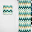Green Serene Seashore Chevron Waves - Rideau à chevrons - Rideau à chevrons obscurcissant - 1 panneaux-107596527