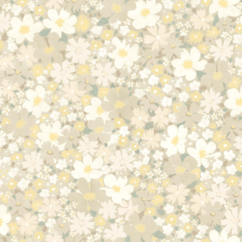 Papier peint adhésif Wildflower Impressions Magenta, Jaune