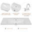Plateau de meuble-lavabo simple 36 po avec lavabo blanc, 3 trous de robinet, céramique, blanc (ancien SKU: WF283481AAK)