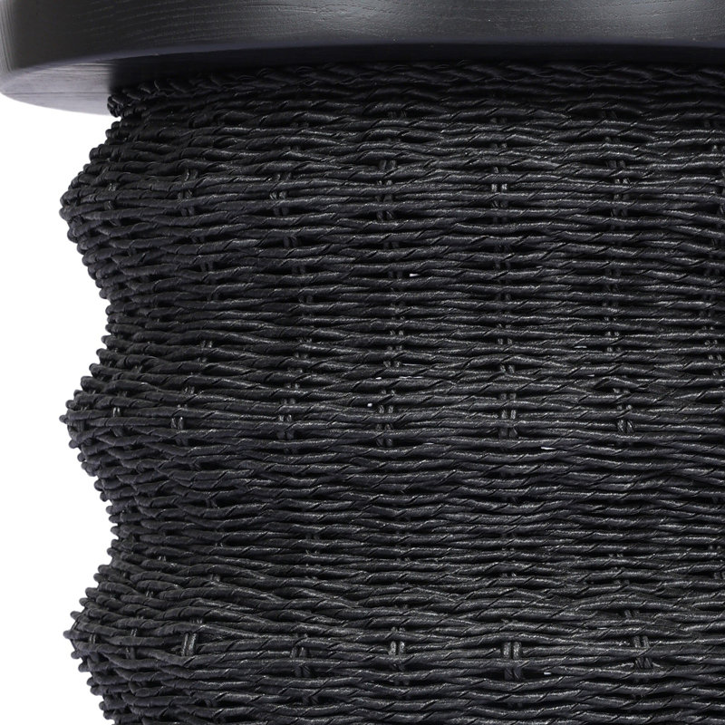 Brailey Solid Wood End Table, Black Stained Sungkai
