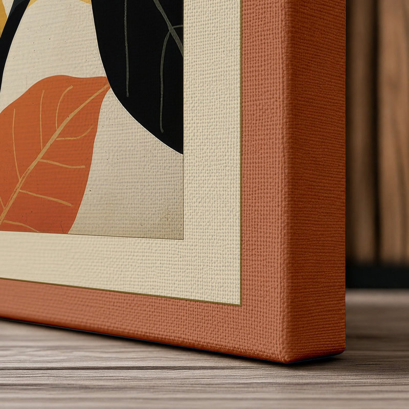 Radiance Botanical - Wrapped Canvas, 18x12 - 45.7 x 30.5 cm, Terracotta Border