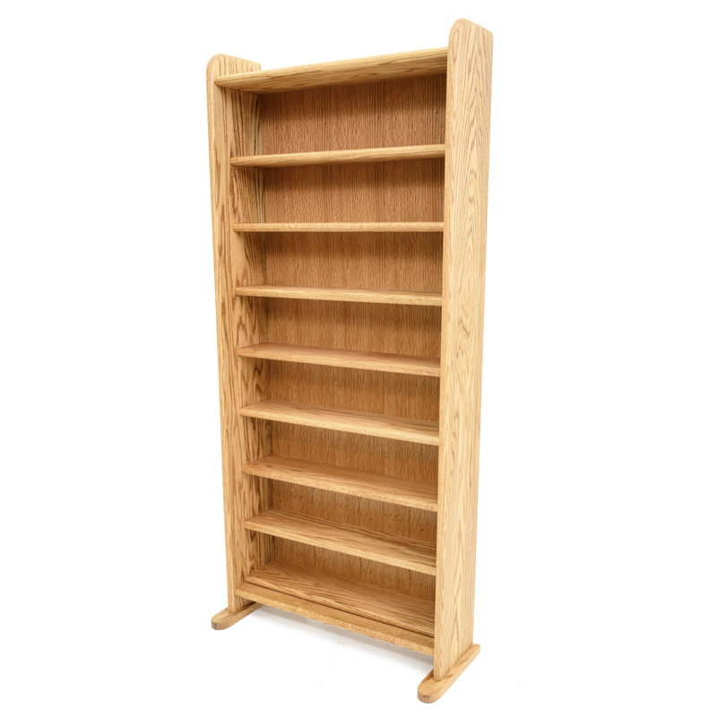Shelf-Style Wooden CD Rack - 02 Series, Natural, 53.5" H x 24.25" W x 7.25" D