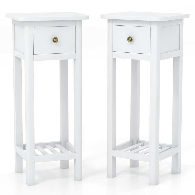 Darcey 14'' W Solid Wood Nightstand, White