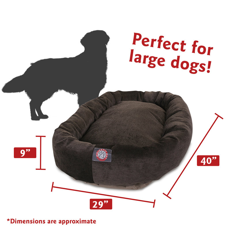 Lit ovale pour animal de compagnie, Grand ( l 29 po x P 40 po x H 9 po), Tempête