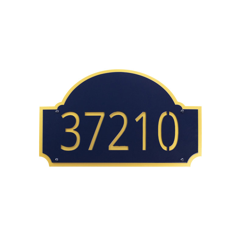 Fitzgerald Flush Mount One Line Wall Mount, Navy/Gold