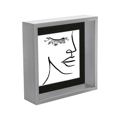 Plastic Box Frame in Grey