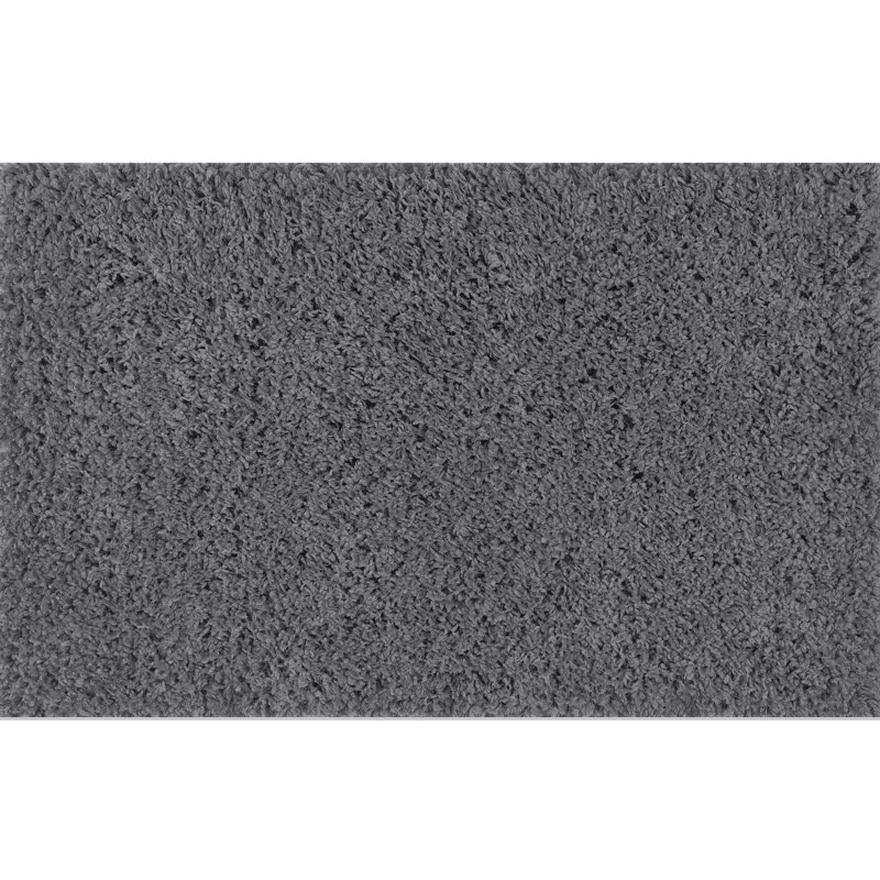 Athens Performance Gray Shag Rug, Round 7'10"