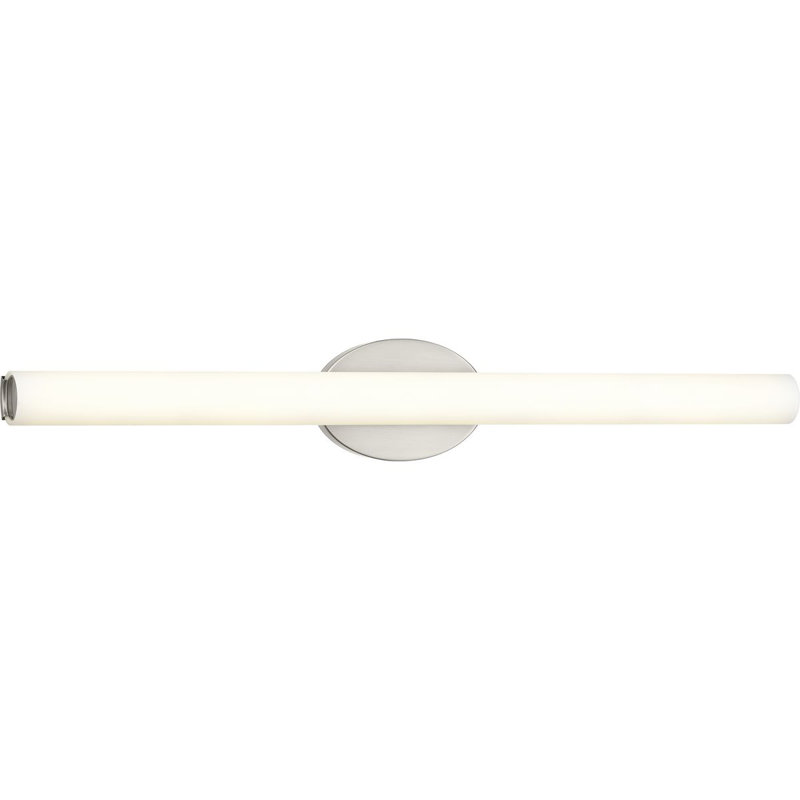 Delphine Single Frosted Dimmable LED Bath Bar, Brushed Nickel