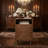15.7” Width Brown Nightstand with Charging Station & Storage, Solid Wood Legs