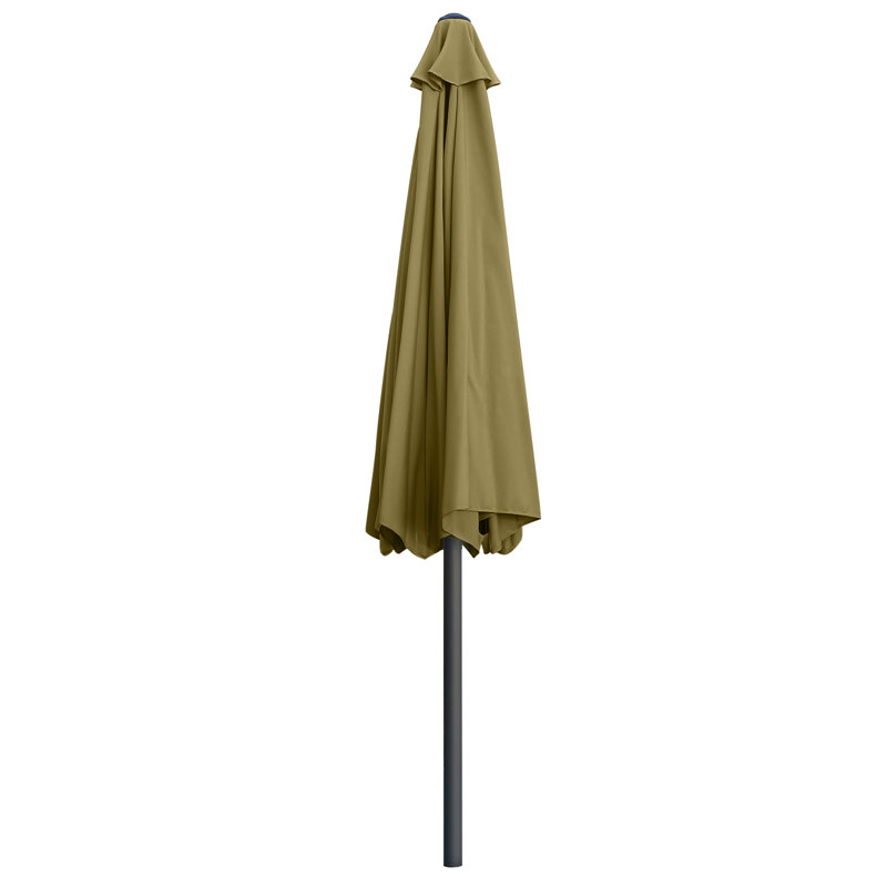 Parasol de marché Miqdad, Kaki, H 108 po x l 106,3 po x P 106 po