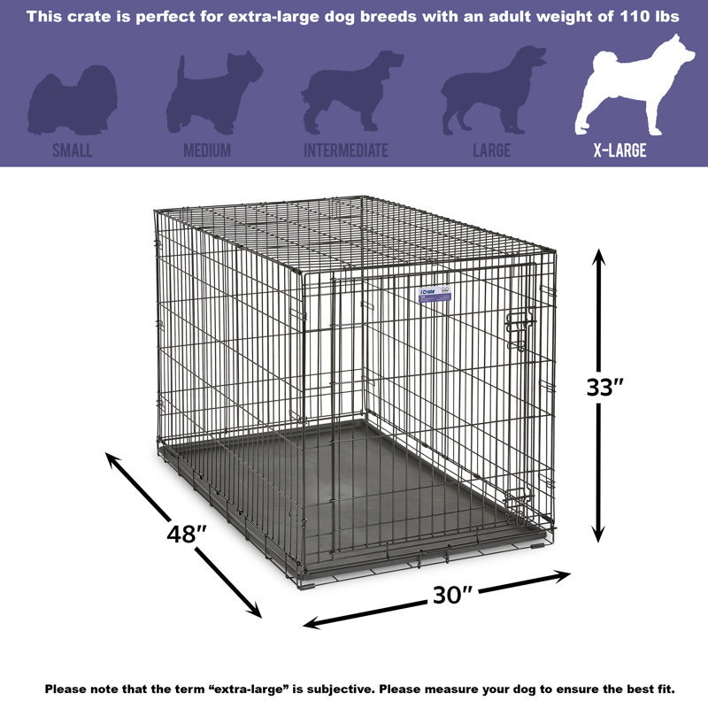 La cage pour chien iCrate à une porte nouvellement améliorée de MidWest Homes For Pets comprend un panneau de séparation