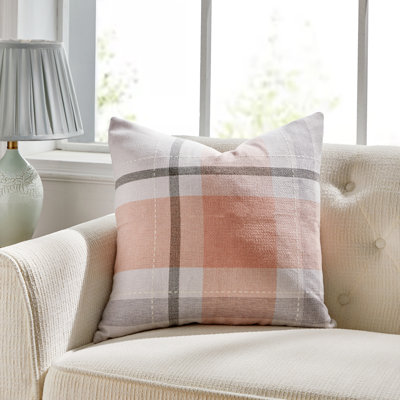Housse de coussin réversible à carreaux Manhattan