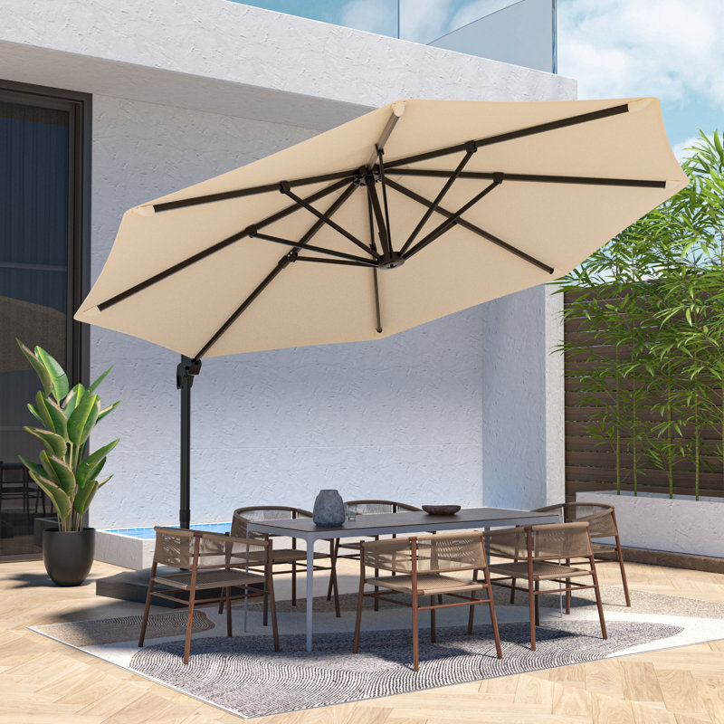 Parasol en porte-à-faux 11 pi Mylashia, Brun