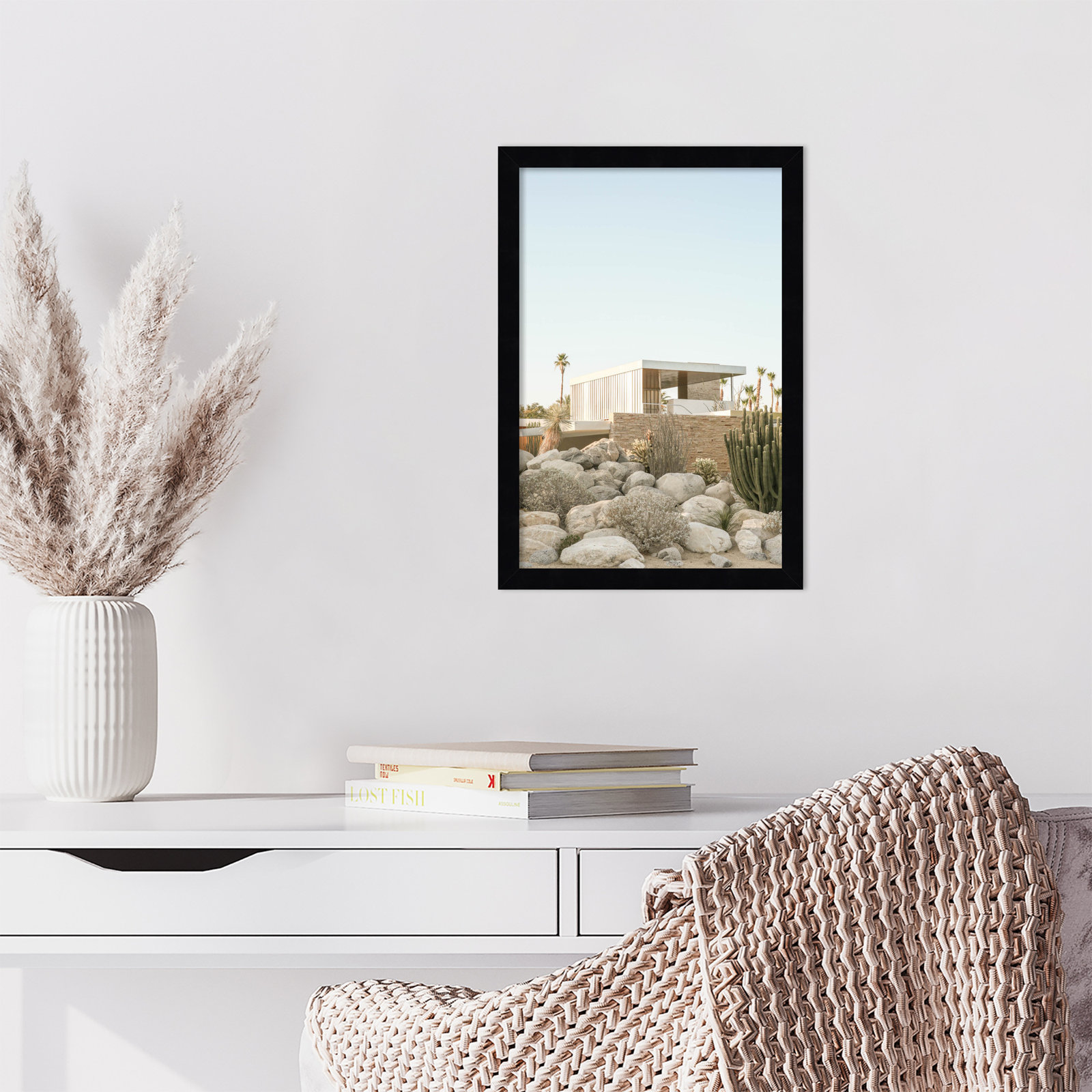 Rochefort "Kaufmann House 02" Print, Black, 17" H x 12" W