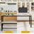 3-Piece Dining Table Set，Industrial Design Space-Saving Dining Set with Durable Frame-1644475780